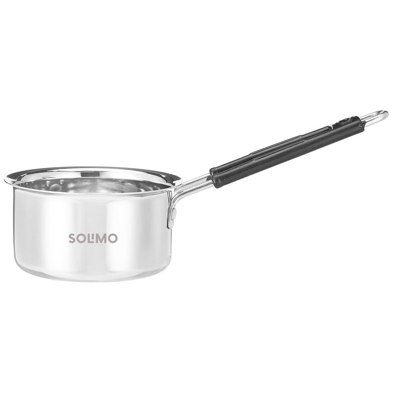 Brand - Solimo Solimo Stainless Steel Sauce PanMilk Pan BISApproved I 14cm I 800ml I Silver - Image 2