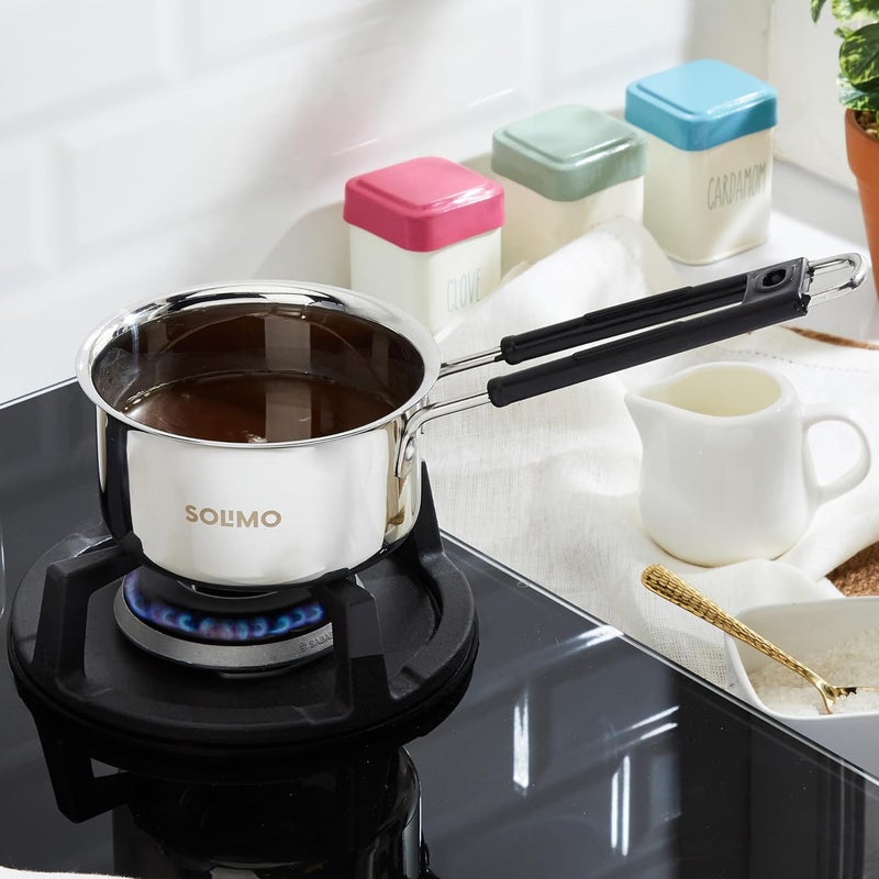 Brand - Solimo Solimo Stainless Steel Sauce PanMilk Pan BISApproved I 14cm I 800ml I Silver - Image 5