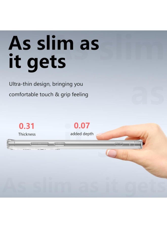 MUNTAQI حافظة ماغسيف الشفافة لهاتف سامسونج جالاكسي S22 ألترا – غلاف رفيع شفاف مضاد للصدمات، متوافق مع الشحن اللاسلكي، حافظة هاتف شفافة مقاومة للاصفرار لهاتف سامسونج S22 ألترا 5G - Image 5