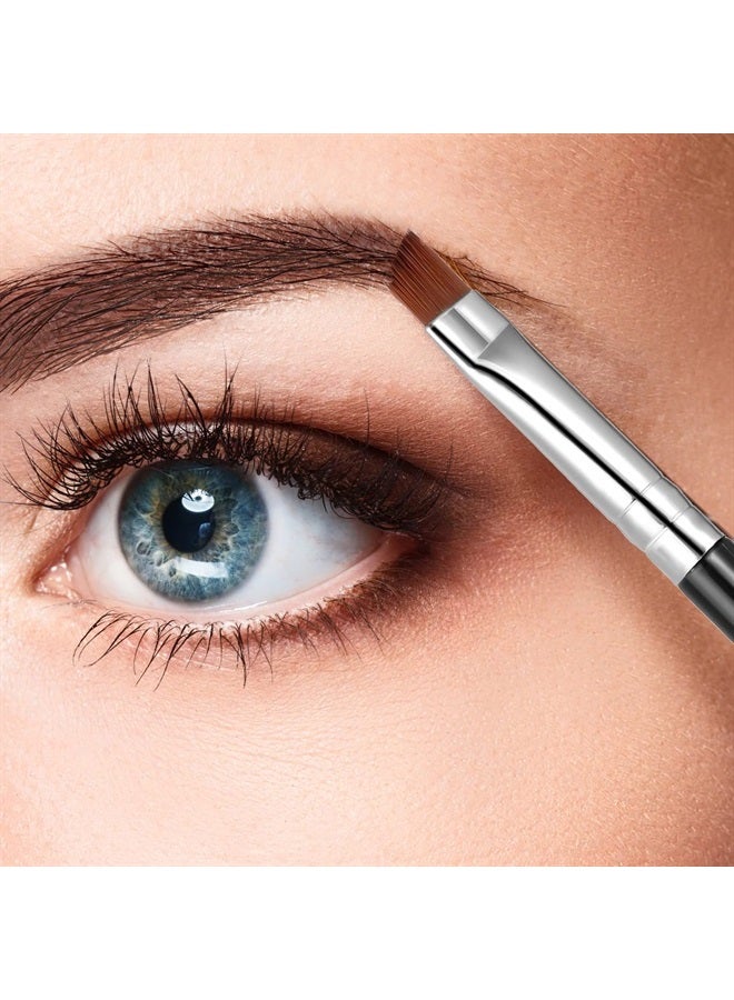 WLLHYF 5Pcs Angled Eyeliner Brush, Fine Slanted Flat Angle Eye Liner Eyebrow Brush Eye Makeup Brush Soft Fibers Synthetic Bristles Eye Makeup Tool - Image 5