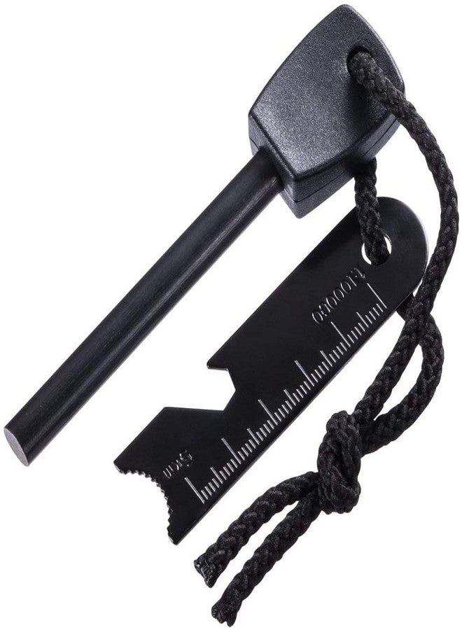 Linist Magnesium Spark Fire Starter, Thick Bushcraft Survival Firesteel Rod with Flint Striker Ruler Serrated Striker Rapid Camp Fire Maker Kit Serrated Edge with Bottle Opener - Image 1
