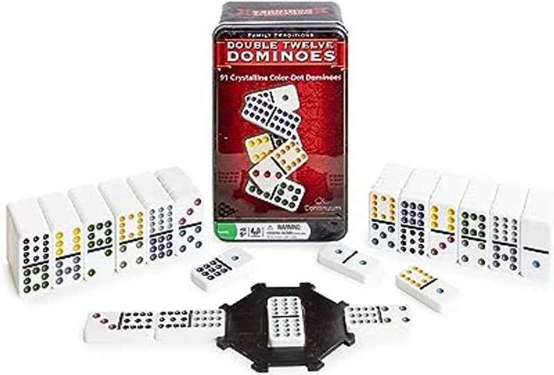 CONTINUUM GAMES Family Traditions Double 12 Dominoes Tin Cg0335