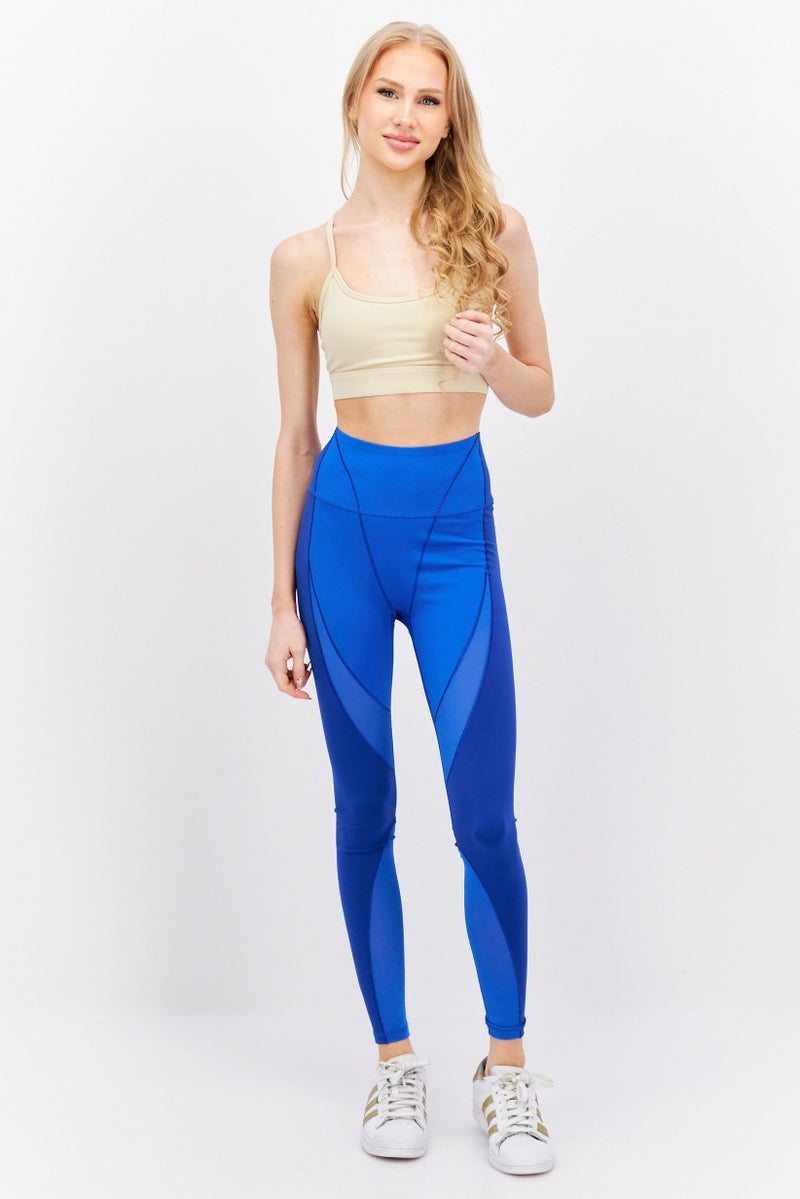 Adidas سراويل رياضية نسائية للياقة البدنية، زرقاء - Image 2