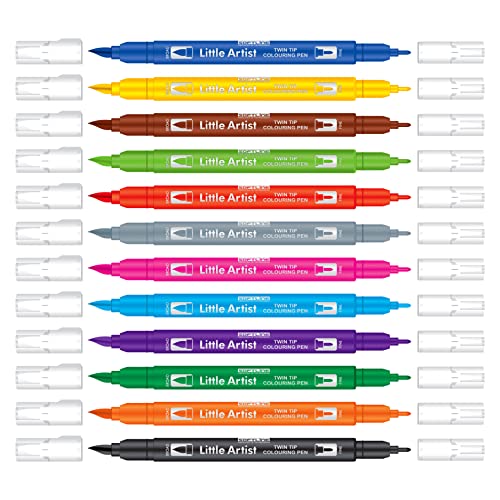 ADD Gel Softline Little Artist Twin Tip Coloring Pens (4), Ink Multicolor - Image 3