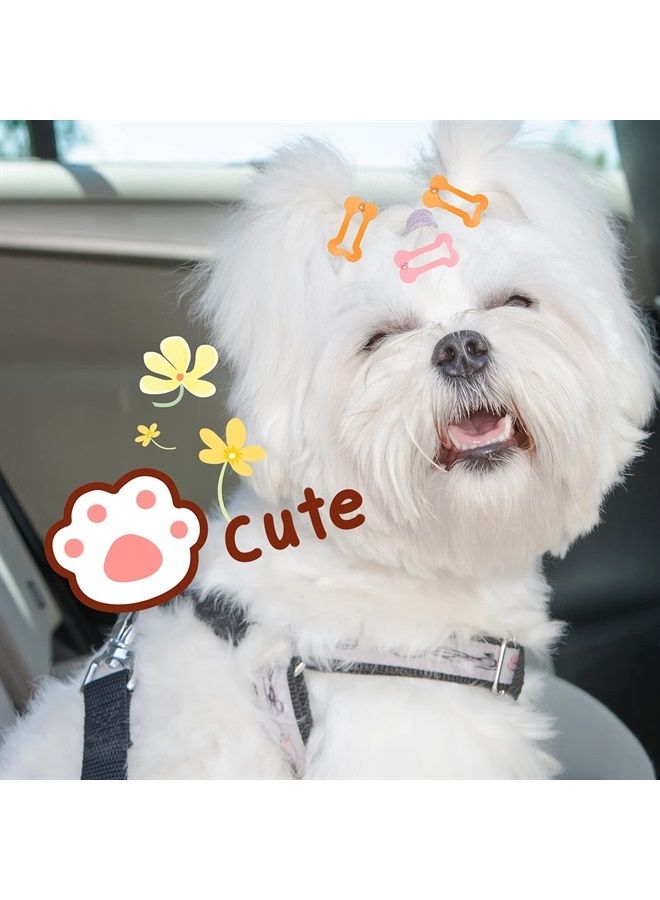 Geosar 40 Pieces Hair Clips for Dogs Cute 1 Inch Puppy Dog Barrettes Small Bone Snap Hair Clips Multicolor Hair Barrettes for Dog Cat Pet Grooming Bows Hair Accessories - Image 1