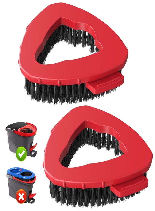 Caehomly 2 Pack Spin Mop Scrub Brush Head Replacement for EasyWring 1-Tank System, Hard Bristle Scrubber Brush for Floor Cleaning Accessories (Not Fit for RinseClean 2-Tank) - Image 1