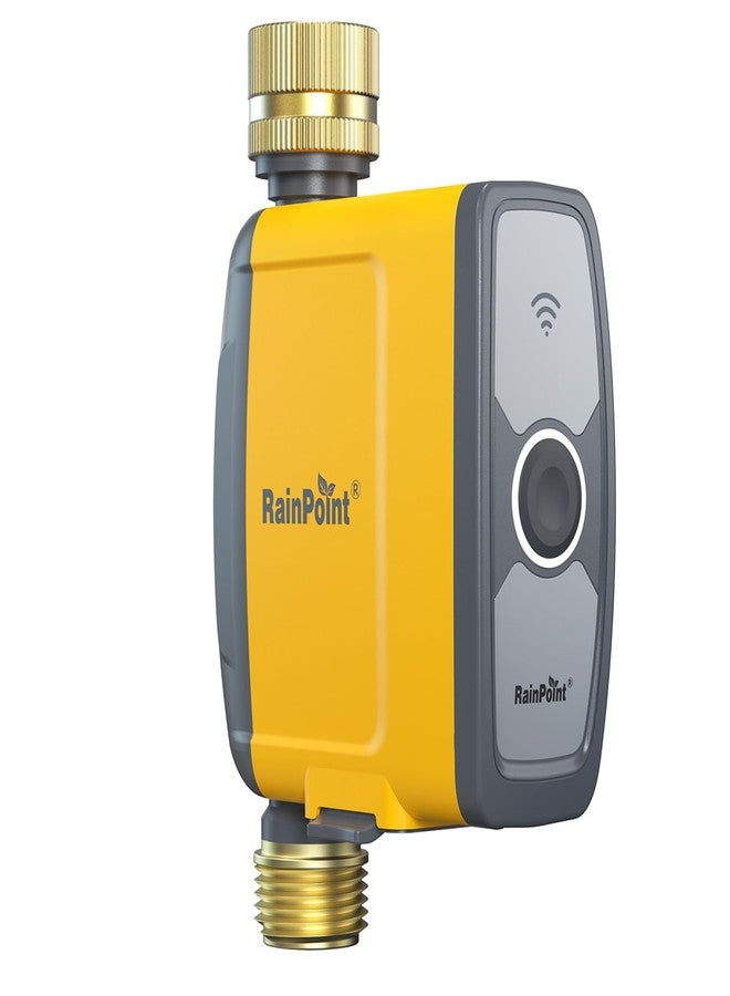 RAINPOINT WiFi Water Timer, Smart Sprinkler System Valve With APP & Voice Control, Weather-Based Automatic Rain Delay, Brass Inlet & Outlet (No WiFi Hub) - Image 1