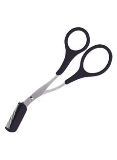 ORiTi Eyebrow Trimmer Scissor With Comb Hair Removal Grooming Shaping Stainless Steel Eyebrow Remover Makeup Tool -Black  - Image 1