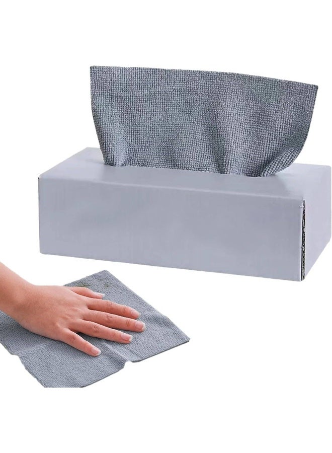 MOMENT Microfiber Rags In A Box [1 Pack 20 Count] Cleaning Cloths Reusable Lint Free Strong Water And Oil Absorption - Image 1