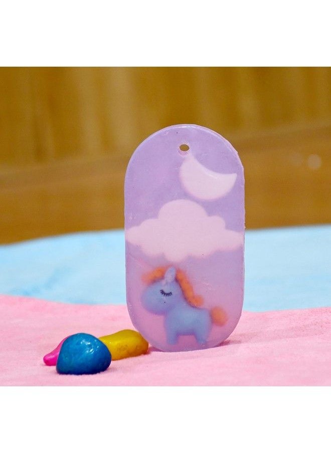 The Little Lookers Soap With Unicorn Eraser| Handmade/Handcrafted & Hand Cut| Kids Friendly Organic Soap For All Skin With Moon And Star Details (120 Gms Approx.)(Unicorn Pack Of 2)  - Image 5