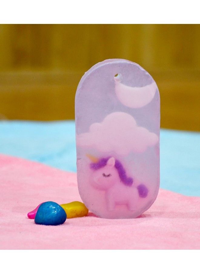 The Little Lookers Soap With Unicorn Eraser| Handmade/Handcrafted & Hand Cut| Kids Friendly Organic Soap For All Skin With Moon And Star Details (120 Gms Approx.)(Unicorn Pack Of 2)  - Image 4