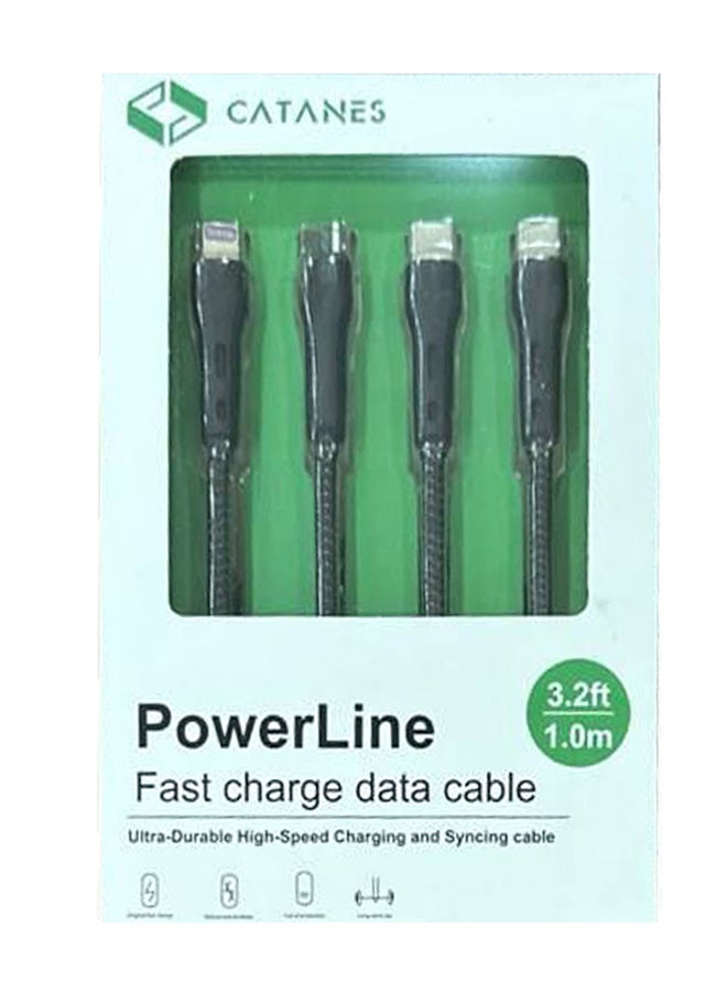 CATANES 3 in 1 Data Cable Fashion Style Fast Charging Data Cable Triple USB Cable Extension Cable 1M - Image 5