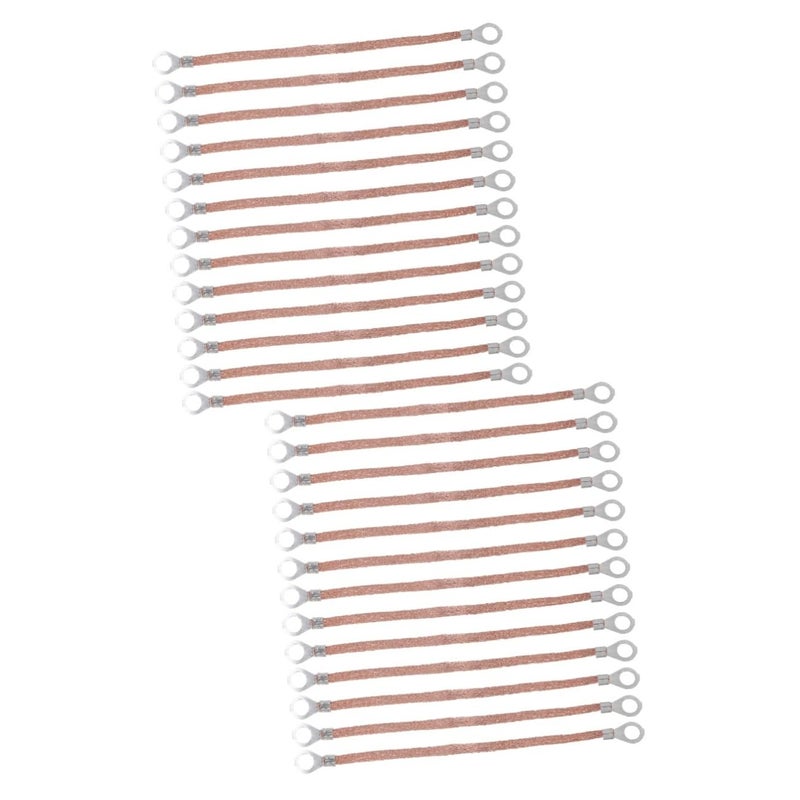 OSALADI 200pcs Braided Cable Grounding Wire Straps Aluminum Flat Wire Electric Cable Straps Grounding - Image 1