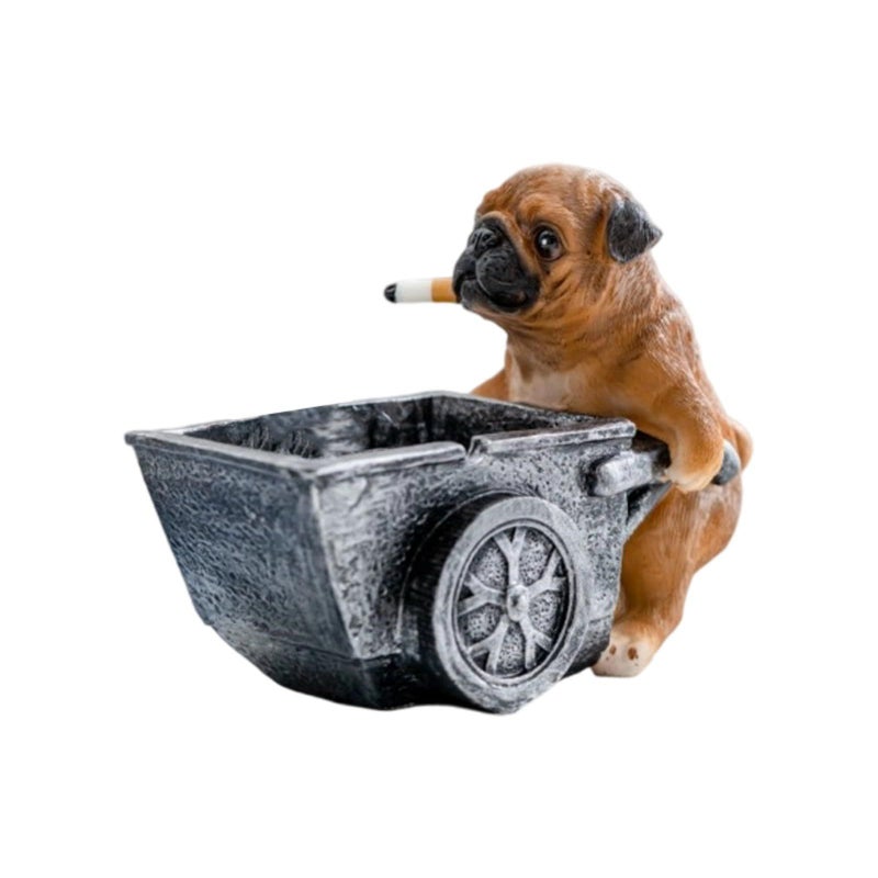 Artistic Resin Ashtray With Anti Scatter Design For Home Office Decorative Use Medium Size - Image 2