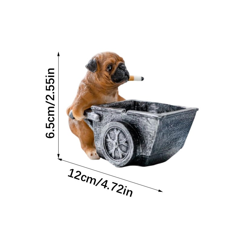 Artistic Resin Ashtray With Anti Scatter Design For Home Office Decorative Use Medium Size - Image 5