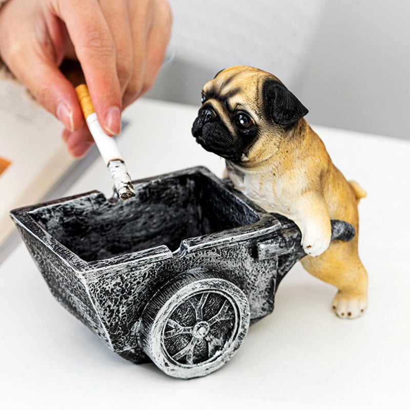 Artistic Resin Ashtray With Anti Scatter Design For Home Office Decorative Use Medium Size - Image 3