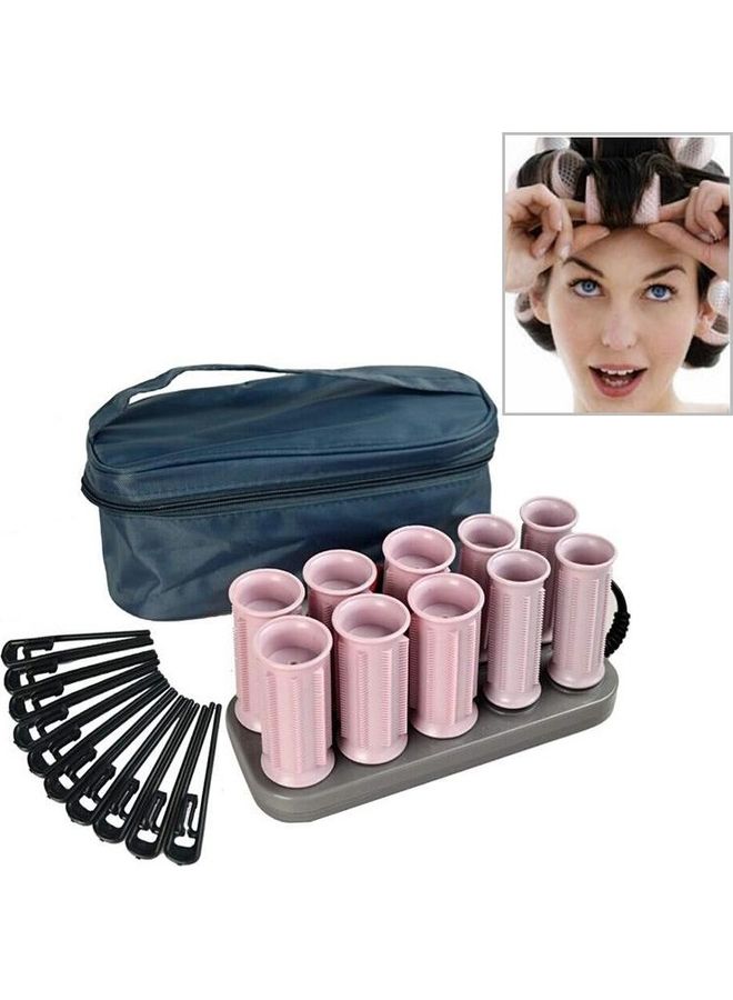 NIBEMINENT 10-Piece Curling Iron Electric Roll Hair Tube Multicolour - Image 1