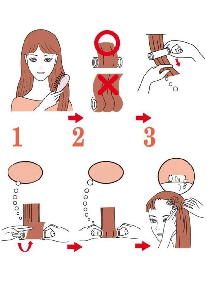 NIBEMINENT 10-Piece Curling Iron Electric Roll Hair Tube Multicolour - Image 5