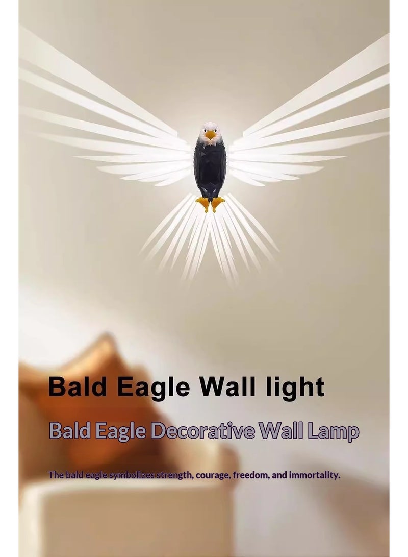 Bald Eagle LED Projection Wall Lamp, Rechargeable Night Light with Remote Control, Type-C Charging - Image 1