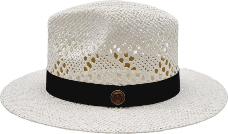 Mood Agenda Unisex Organic Straw Knitted Trilby Cowboy Hat  - Image 3