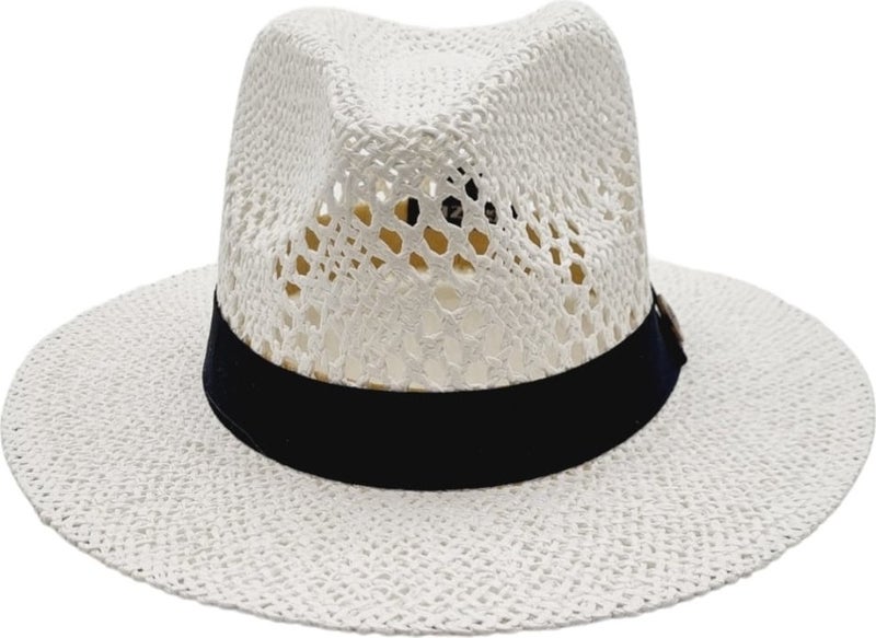 Mood Agenda Unisex Organic Straw Knitted Trilby Cowboy Hat  - Image 5