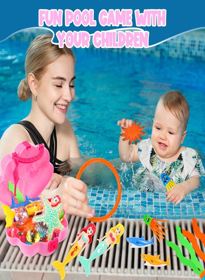 HUUIDY Pool Toys, Swim Diving Toys for Kids Set with Upgraded Shell Treasure Chest, Pool Mermaid with Storage Bag Pool Game Summer Beach Water Birthday Party Gift(Shell Box) - Image 4
