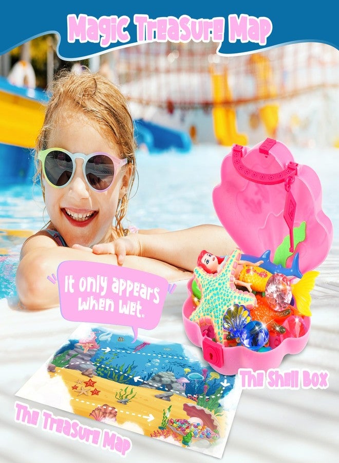 HUUIDY Pool Toys, Swim Diving Toys for Kids Set with Upgraded Shell Treasure Chest, Pool Mermaid with Storage Bag Pool Game Summer Beach Water Birthday Party Gift(Shell Box) - Image 2