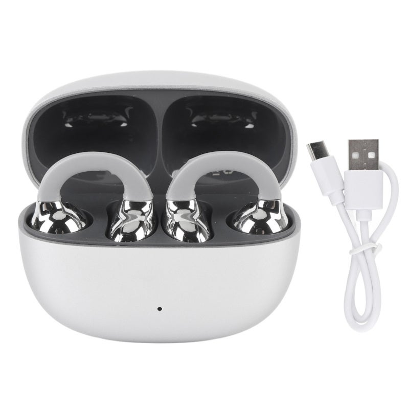 KInYO Clip On Earbuds Bluetooth 5.4 Wireless Clip On Earphones - Advanced ENC Noise Cancellation Comfortable Wear for Outdoor Activities - Image 1