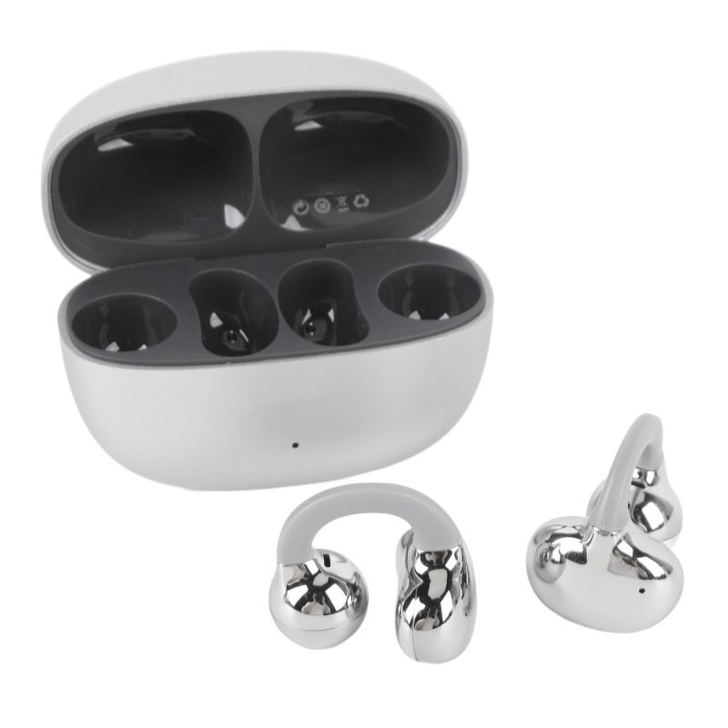 KInYO Clip On Earbuds Bluetooth 5.4 Wireless Clip On Earphones - Advanced ENC Noise Cancellation Comfortable Wear for Outdoor Activities - Image 3