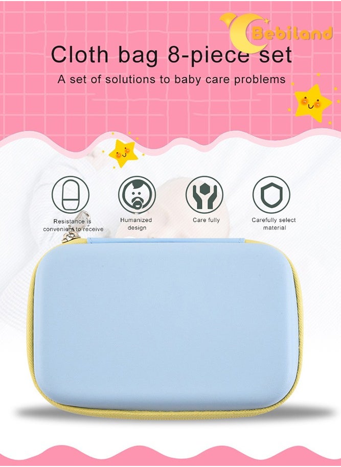 Bebiland 8-Piece Baby Care Kit with Thermometer, Nasal Aspirator, Toothbrush, Emery Board, Nail Clipper, Scissor, Brush and Comb, Portable Essential Daily Care Bathing Tool for Toddler Infant, Yellow  - Image 3