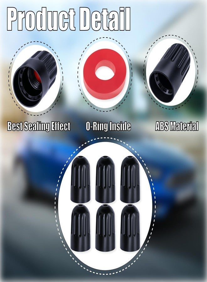 MEAJOO مجموعة ميجو من 10 قطع من أغطية صمامات إطارات TPMS ذات ساق طويلة، ساق صمام إطار بلاستيكي أسود لعجلات TR20008 TPMS، أغطية ساق طويلة عالمية للسيارات وسيارات الدفع الرباعي والشاحنات والدراجات والدراجات النارية والهوائية. - Image 4