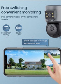 Crony كاميرا ST-430-4MP-10X WiFi مزدوجة الربط PTZ تطبيق شبكة تسجيل فيديو مراقبة كاميرا ذكية لاسلكية  - Image 5