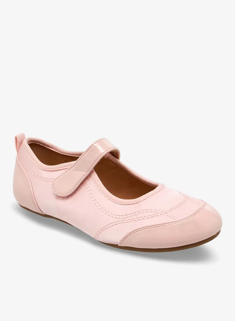 Girls Stitch Detail Hook & Loop Sneakers