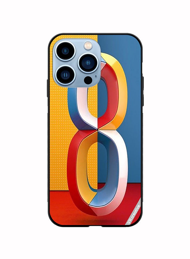 VR CREATIVE Protective Case Cover For Apple iPhone 14 Pro Max Number 8 Design Multicolour - Image 1