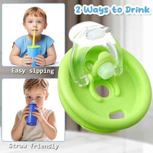 Gencywe 2 PACK Kids Double Walled Stainless Steel Cups with Straws and lids | 12 oz Spill-Proof Sippy Smoothie Tumbler Set, Small Kids Snack & Drink Water Cups, BPA-Free (Age: 3+ years old & up) - Image 4