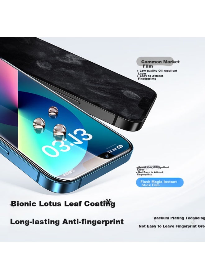 Smartdevil Privacy Tempered Glass Screen Protector For Iphone 13/14, Anti-spy Anti-fingerprint Full Coverage Dustproof Protective Film With Sensitive Touch Screen For Iphone 13/14 - Image 4