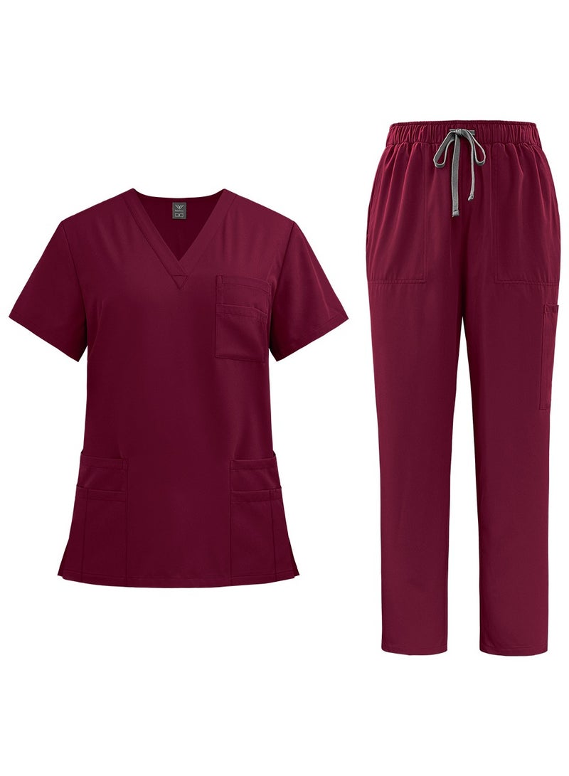 KUYING New V-neck Split Style Medical Work Uniform  - Image 1