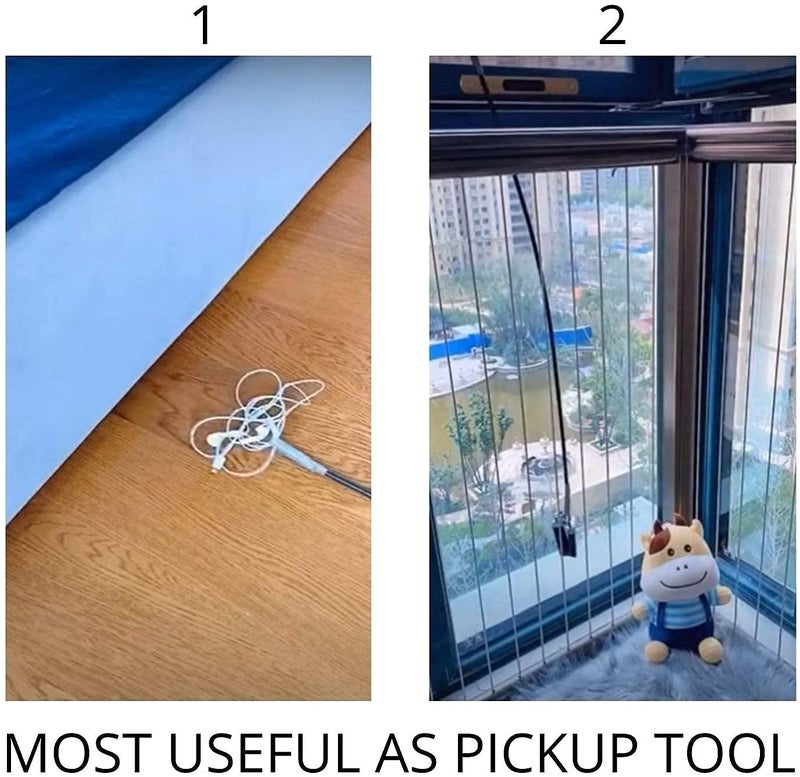 QUALIZA Flexible Grabber Claw Pick Up Reacher Tool with 4 Claws Bendable Hose Pickup Reaching Assist Tool for Litter Pick, Home Sink, Drains, Toilet(90 cm) - Image 5