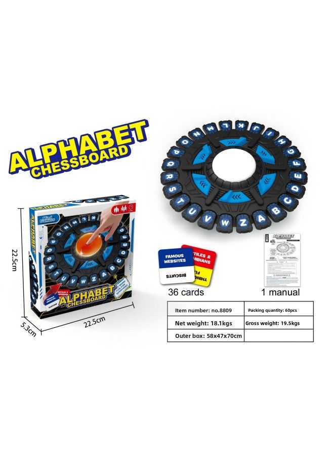 [Patented Model] 26-Key Cross-Border Adult Crazy Fire Wheel Crazy Letter Board Fast-Paced Party Game Toy