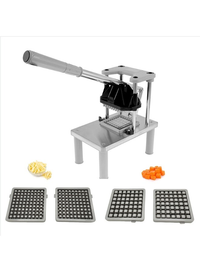 عام **مفرمة متعددة الوظائف مع 4 شفرات - قطاعة ومفرمة للخضار للمطبخ المنزلي، أداة تقطيع سهلة للفواكه والخضروات** - Image 1