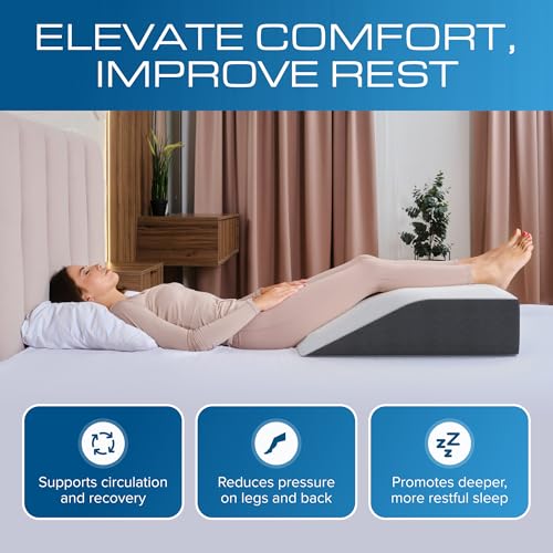Kölbs Kolbs Leg Elevation Pillow for After Surgery Flat Top Bed Wedge Bolster Pillow for Legs Foot Knee Ankle Elevation Post Surgery Flat Top 7 Height - Image 5