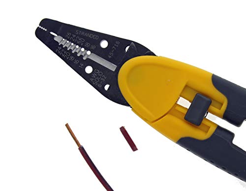 Ideal Industries IDEAL Electrical 45-716 Kinetic Super T-Stripper - 14-24 AWG Solid, 16-26 AWG Stranded, Wire Stripper w/ Thumb Rest, Plier Nose, Slide Lock, Textured Grips - Image 3