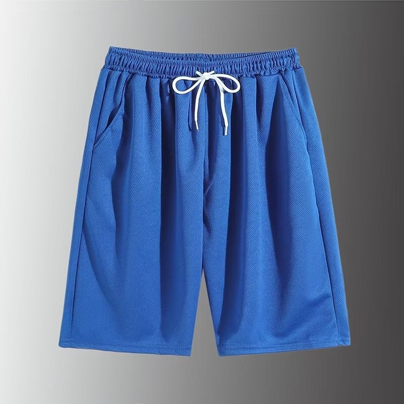 100% Cotton Quick-Dry Mens Shorts Summer Blue [high quality ice silk style]