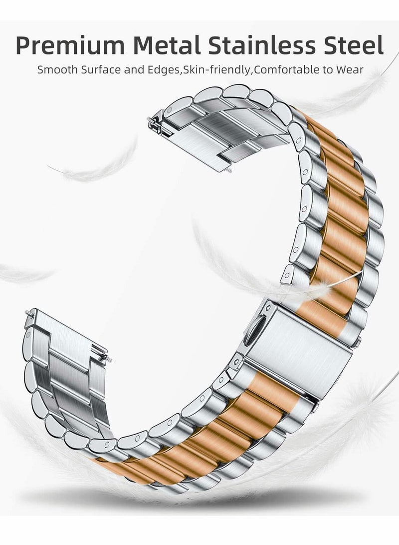 Stainless Steel Metal Watch Bands for Samsung Galaxy Watch 5/4 Band 40mm 44mm, Gapless Metal Mesh Replacement Strap for Samsung Galaxy Watch 4/5 Classic 46mm 42mm - Image 3