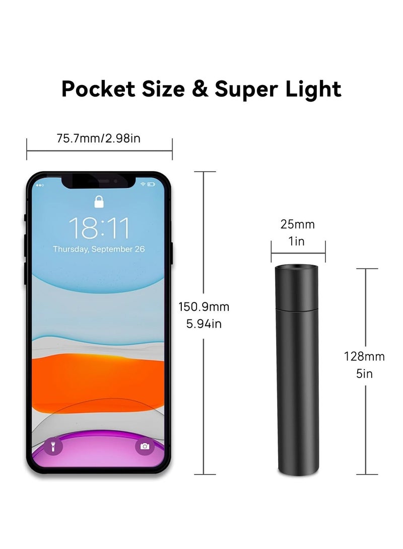 UV Flashlight Black Light, 365nm Portable Handheld Ultraviolet Flashlight, UV Black light Flashlight Cat Ringworm, Doctor Pet Urine Detector for Analyzing Skin Dog Cat Care Bed Bug Inspection - Image 2