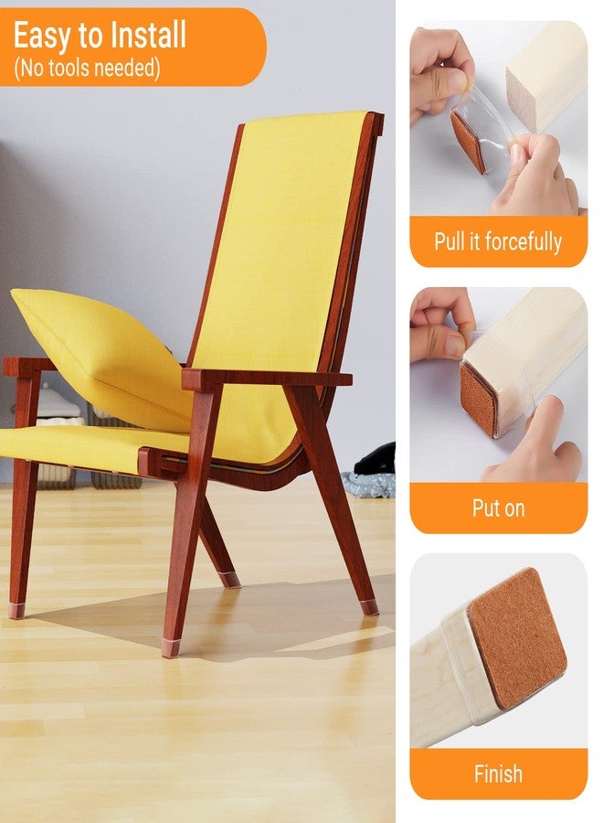 Glaais 36 Pcs Square Chair Leg Floor Protectors- Medium - Image 5