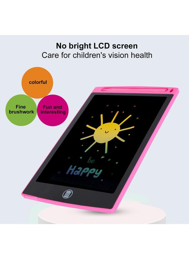 Thoraya 8.5 Inch Drawing Pad LCD Writing Tablet Board Colorful Electric for Children Gift Pink  - Image 3
