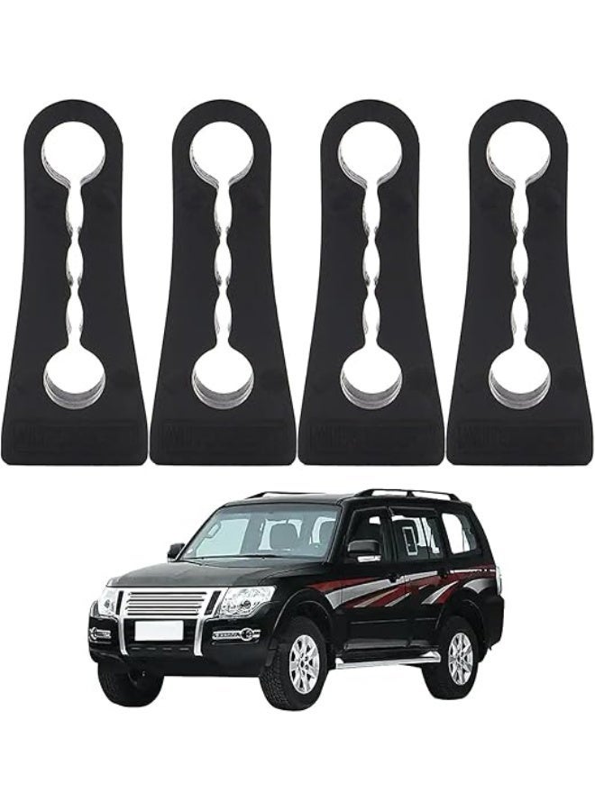My souq 4pcs Car Door Lock Damper Buffers - Shock Absorber & Anti-Noise Rubber Seals for Universal Car Door Latches - Black - Image 3