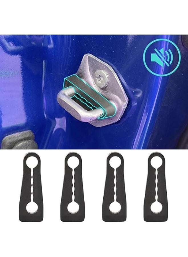 My souq 4pcs Car Door Lock Damper Buffers - Shock Absorber & Anti-Noise Rubber Seals for Universal Car Door Latches - Black - Image 5