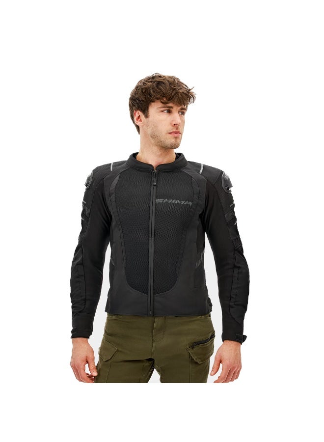 SHIMA Mesh Pro 2.0 Motorcycle Jacket for Men, Black - Image 3